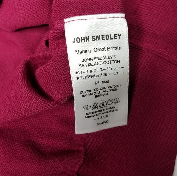 John Smedley Made in Great Britain Burgundy V- Neck Longsleeves Sweater Sz XL - Picture 7 of 11